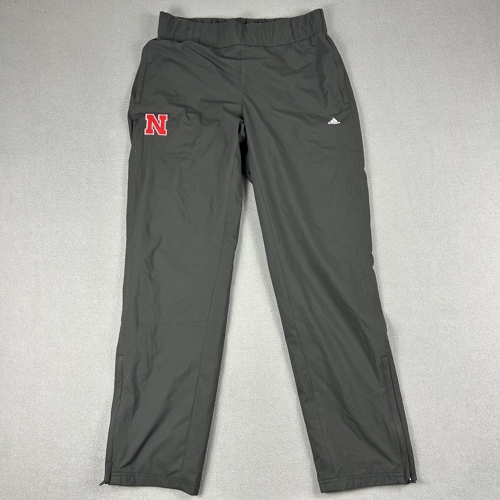 Nebraska Cornhuskers Pants Womens Medium Black NCAA‎ Football Adidas Climastorm